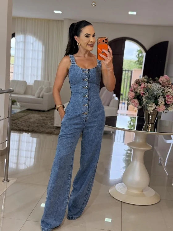 Macacão Jeans Isadora